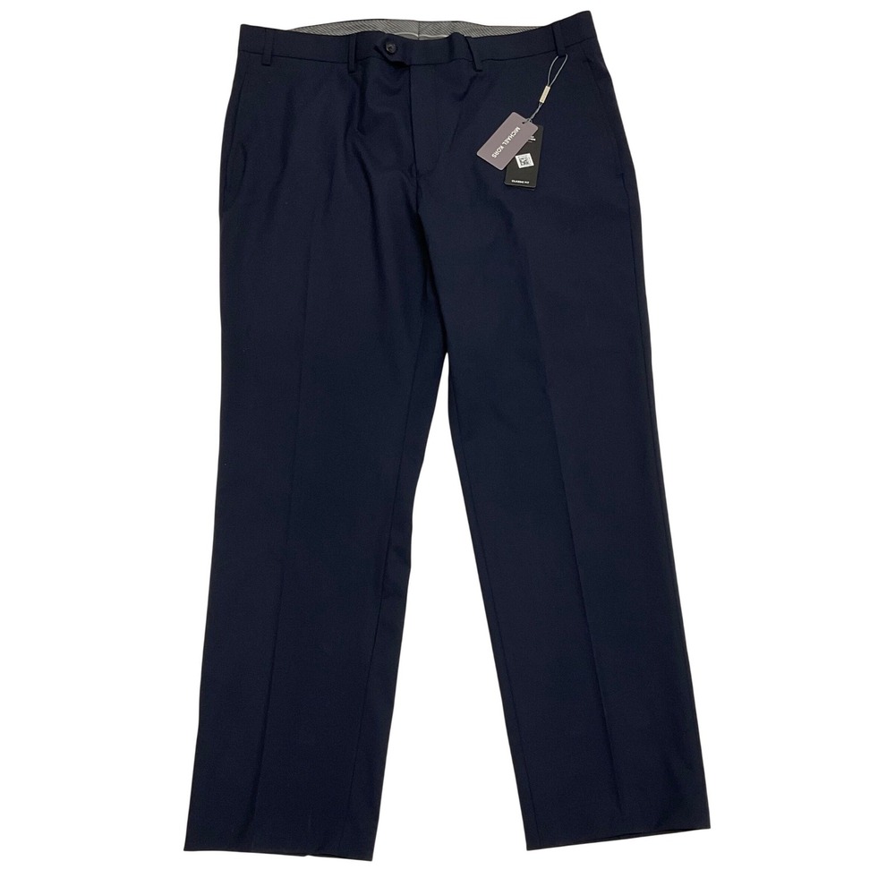 Michael Kors men's pants Passport Newbury stretch chino 38 × 30 navy blue NWT